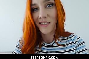 stepson catches flirty stepmom nova sky on phone and fucks her pov