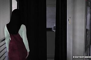 jazmin luv fights urges then deepthroats foster dad's monster cock petite teen sex tape