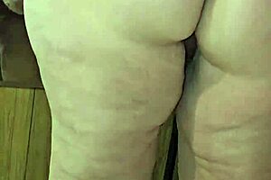 Watch this milf's massive ass and tits burst free in striptease frenzy while clothes rip away revealing every curve
