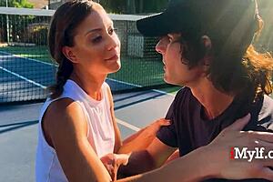 naked stepmom tennis turns pussy pounding game