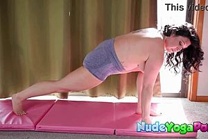 damn thick ivy mae milf's yoga nude leads to hot masturbation!