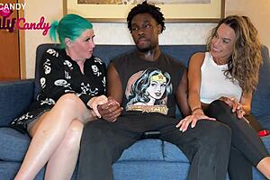 Bree Austin takes Damson Jenkins monster BBC after podcast trailer! Big tits redhead milf granny pounded hard 🔥🍆💦😍