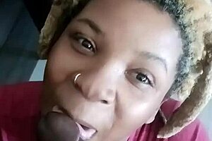 SHHHH Ebony Princess Deepthroats Black Cock Sloppy POV