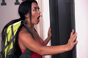 stepmom teaches stepson pussy pleasing in horny hostel dorm