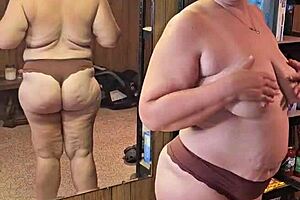 Kijk MILF's dikke kont en tieten losbarsten in scheurende striptease