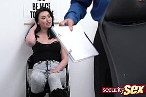 doggystyle fuck in security office with petite shoplifter