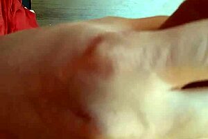 Blonde milf camgirl reveals huge natural tits and big pussy lips in solo series