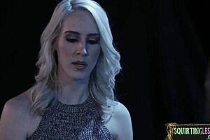 hey check this squirting babe getting her pussy devoured by a milf in hot threeway tribbing action