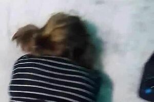 mi novio me penetra perrito cama grande panties aside!