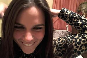 cutie grabs dildo fucks her tight pussy till she squirts