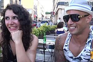 Sporty French brunette Laura teases in lingerie with her tight assets