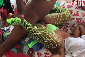 Girlfriend screams juicy tight pussy stretched by monster cock in romantic sofa missionary