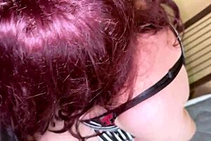 Bbw stepmom spreads legs flashing panties to stepson before bent over doggystyle pounding