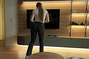 maid rides boss cock hard to save her job with creampie finish