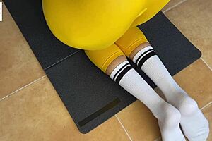 Intense Desire Watching Fit Milf's Wet Fluffy Pussy Yoga Doggystyle