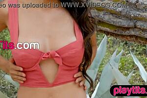 wanna see this curvy asian milf strip outdoors showin off huge boobs