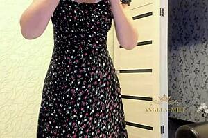 Horny White Lingerie Brunette Milf Dripping Juicy Ass Pussy For Young Fan