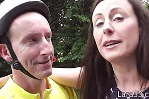 uk mature milf in stockings and heels gets assfucked doggystyle bent over mirror then jizzed