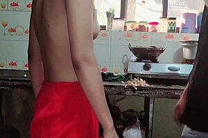 bhabhi what you doing in kitchen let me fuck you