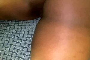 after spying on my busty ebony stepmom shower i fuck her fat ass until i explode inside