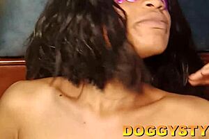 Giant dick bangs huge clitoris till she squirts hardcore, drunk curvy beauty!