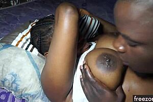 Can Over 35 Ebony Milf Debbie Handle Huge Black Cock Oiled Bedroom Ride?