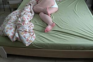 home cam spies chubby pawg wife fingering pussy to cum in white panties