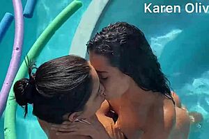 beautiful indian teens bruna lopesxx lick pussy poolside on sunny day