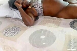 after the party, my horny ebony stepmom begs for my monster bbc in her wet pussy close up!