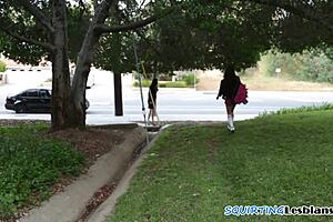 Lesbo Milf Fingers Squirting Teen Pussy Hard!