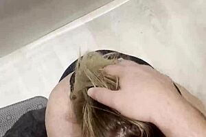 hey stepson let's make you cum hard in the bath since hubby left now