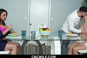 Stepson freeuses hot stepmom and stepsis cowgirl all day long cncmilf