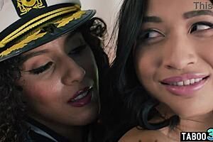 lesbian latina milf liv revamped teachin' her neighbor avery 'bout knots n' pussy lickin' fun