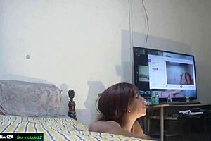 she gulps my cum first time pussy-to-mouth deep swallow 😋💦