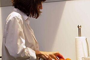 my boss's subordinate pounds my wet pussy hard on the kitchen table