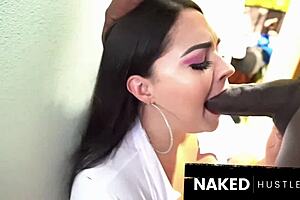 two thick latinas deepthroat bbc outdoors after bunny show