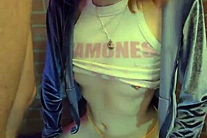 chained slut on knees gagging deepthroat face fucked cum covered!