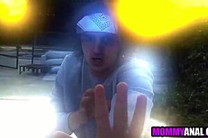 Karate stepmom takes huge cock deep in her tight ass