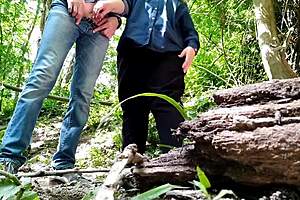 Flashing mother-in-law's fat ass outdoors dirty