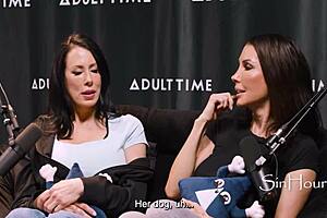 shay sights and reagan foxx share a casual backstage interview chat