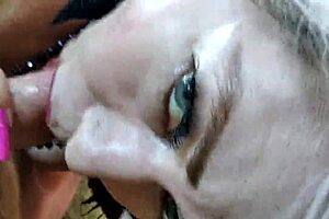 Mature Slut Wife Sucks Depraved Cock at Bedtime