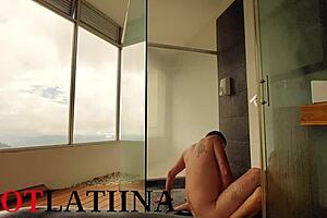 mi novio's amigo fucked me hard in shower medellin colombia doggystyle