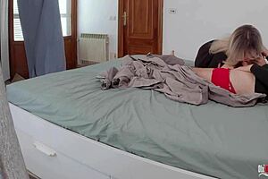 Stepmom's Deep Birthday Blowjob Creampie!