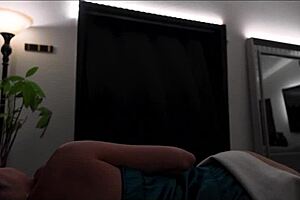 sharing bed with sexy coco vandi stepmom leads to moaning cfnm handjob