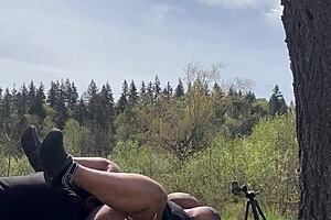 Public outdoor black cock milf missionary moaning creampie pt5