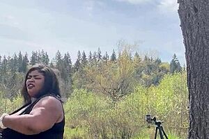 Public outdoor black cock milf missionary moaning creampie pt5