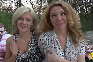 taboo lesbian milf kiki daire licks tight pussy outdoors face-sitting alessandra noir