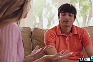 Petite blonde stepmom Pristine Edge's pussy craves stepson's monster cock?