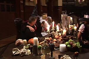 Big tits milf orgy with deepthroat gagging and gaping anal in bed