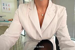 dentist doc bends patient over for cowgirl doggy bj in office